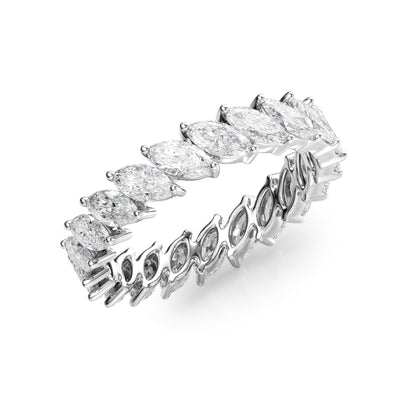 2ct Ysolde Marquise Cut Moissanite Ring - Silver