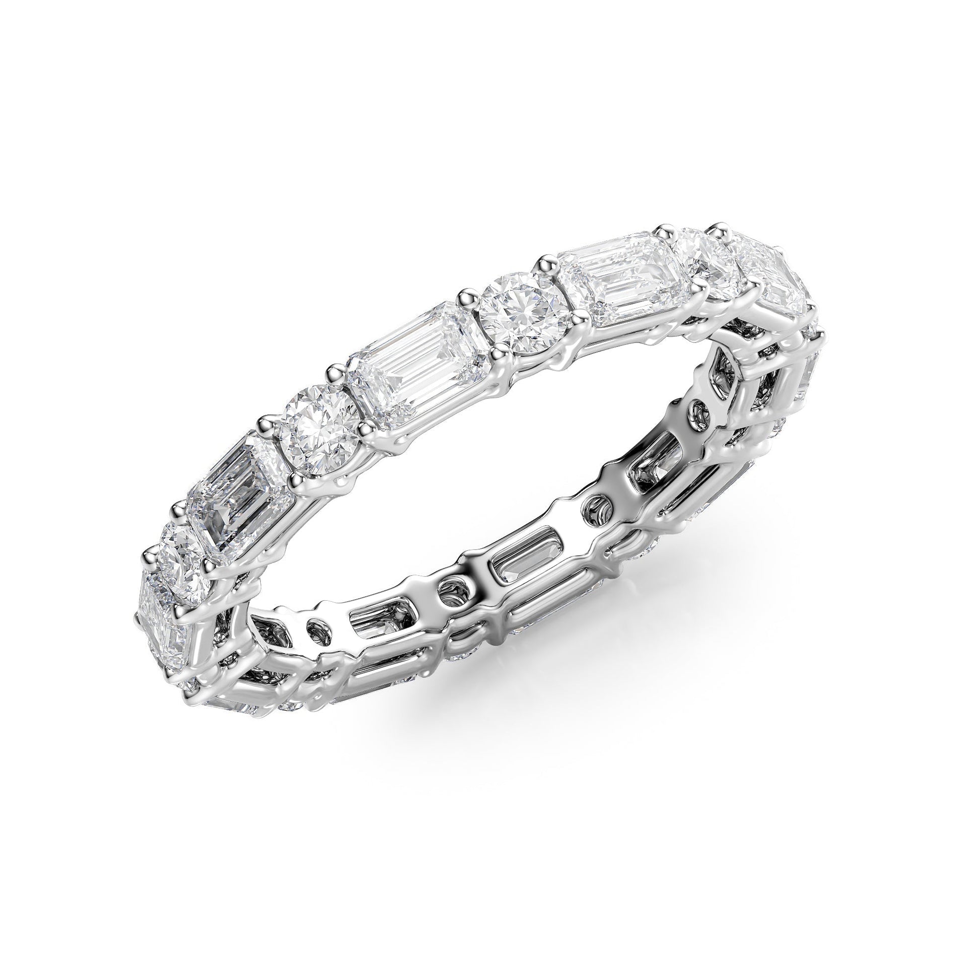 2.6ct Samela Round Cut Moissanite Ring - Silver