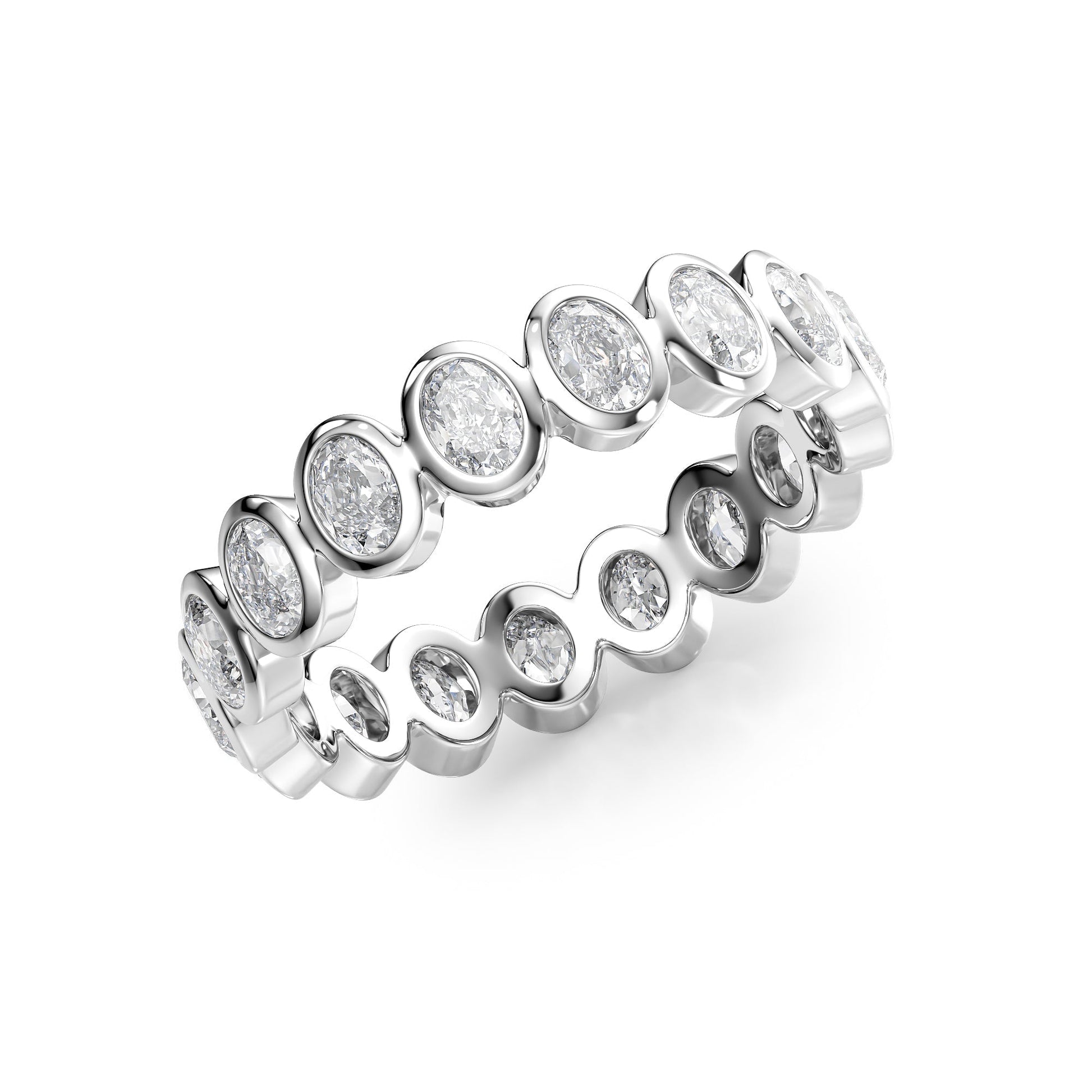 1.7ct Tamira Oval Cut Moissanite Ring - Silver