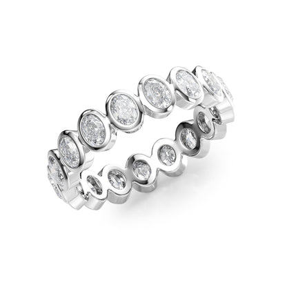 1.7ct Tamira Oval Cut Moissanite Ring - Silver
