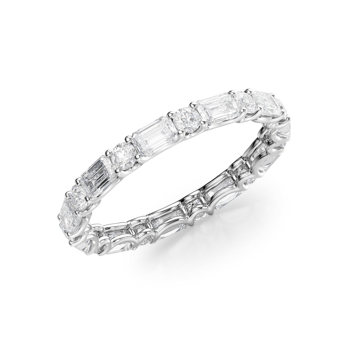 2ct Ramara Round Cut Moissanite Ring - Silver