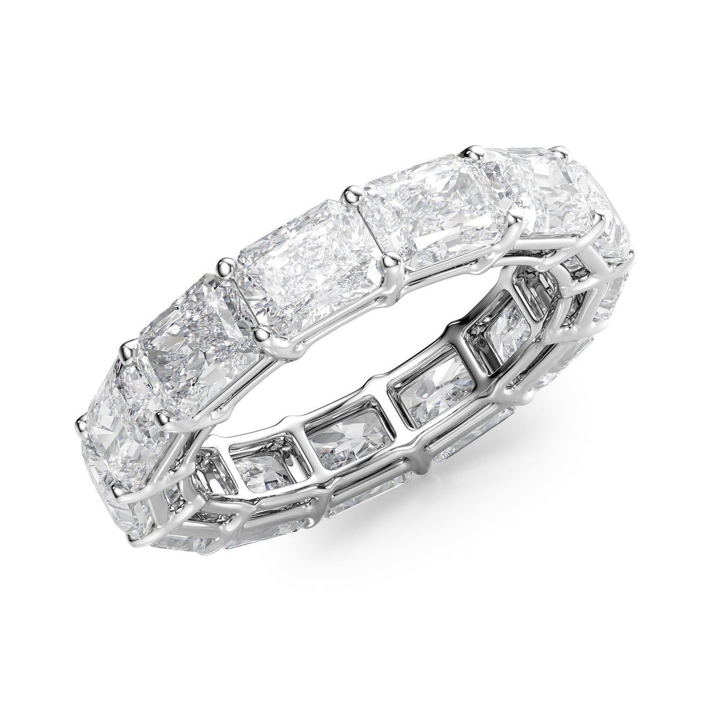 6ct Gildara Radiant Cut Moissanite Ring - Silver