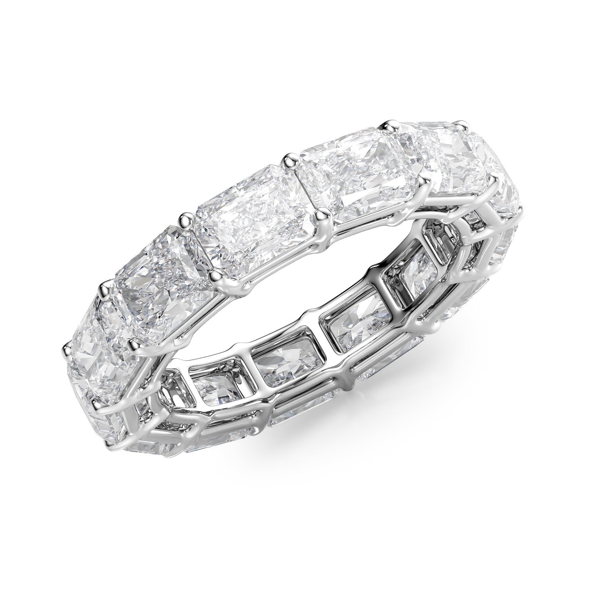 6ct Gildara Radiant Cut Moissanite Ring - Silver