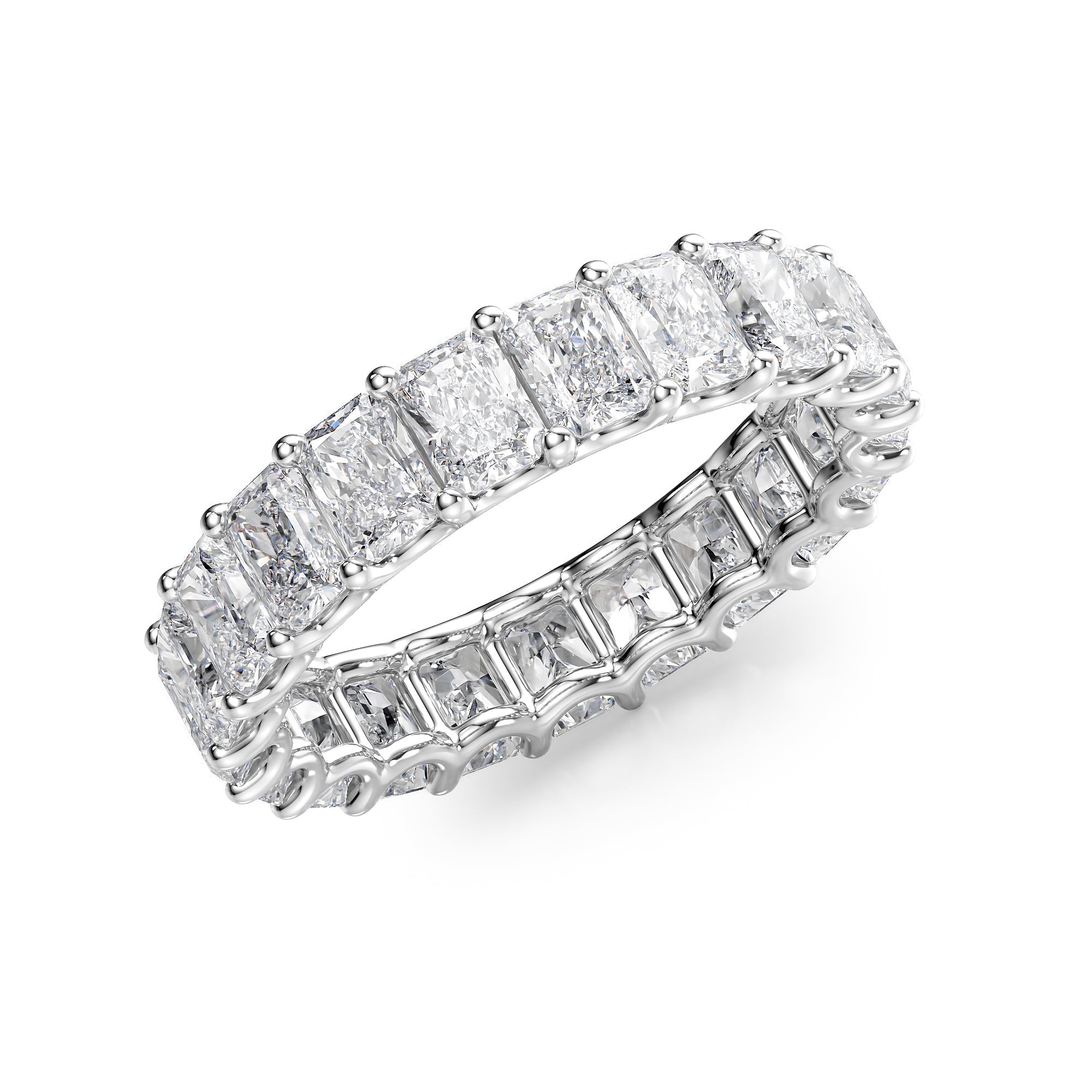 4ct Tobara Round Cut Moissanite Ring - Silver