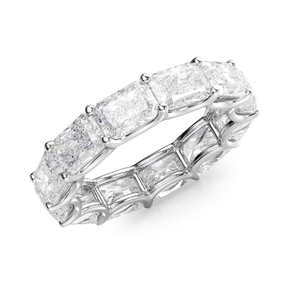 6ct Irisa Radiant Cut Moissanite Ring - Silver