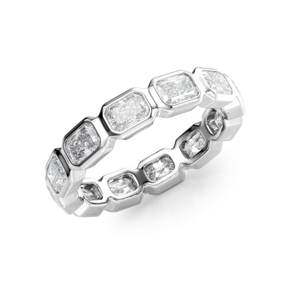 2.5ct Marija Radiant Cut Moissanite Ring - Silver