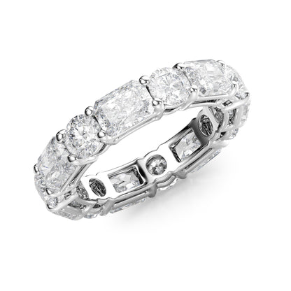 5.7ct Albena Round Cut Moissanite Ring - Silver