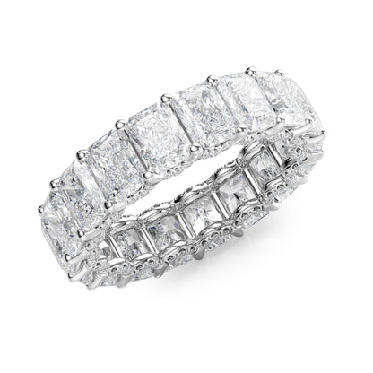 7.3ct Rashara Round Cut Moissanite Ring - Silver