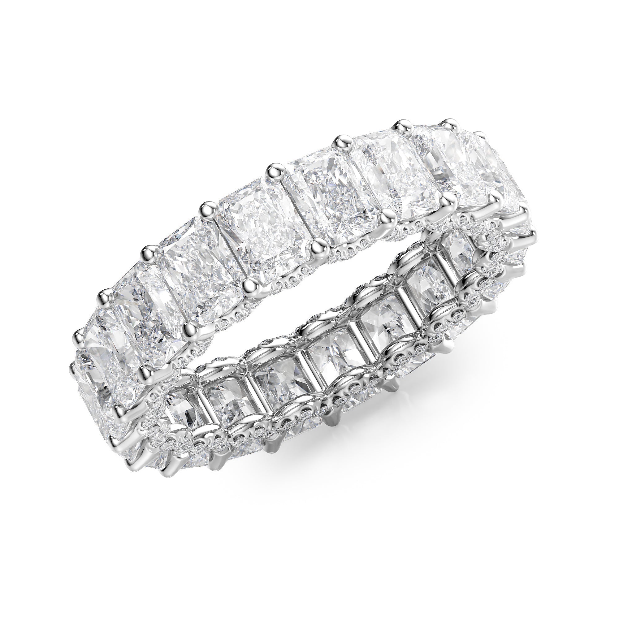 6.3ct Marika Round Cut Moissanite Ring - Silver