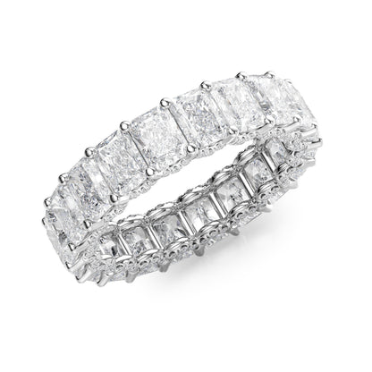 6.3ct Marika Round Cut Moissanite Ring - Silver