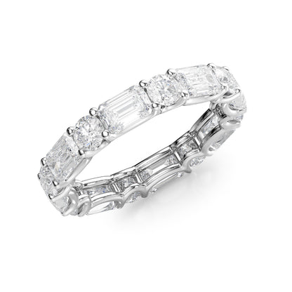 4.2ct Helia Round Cut Moissanite Ring - Silver
