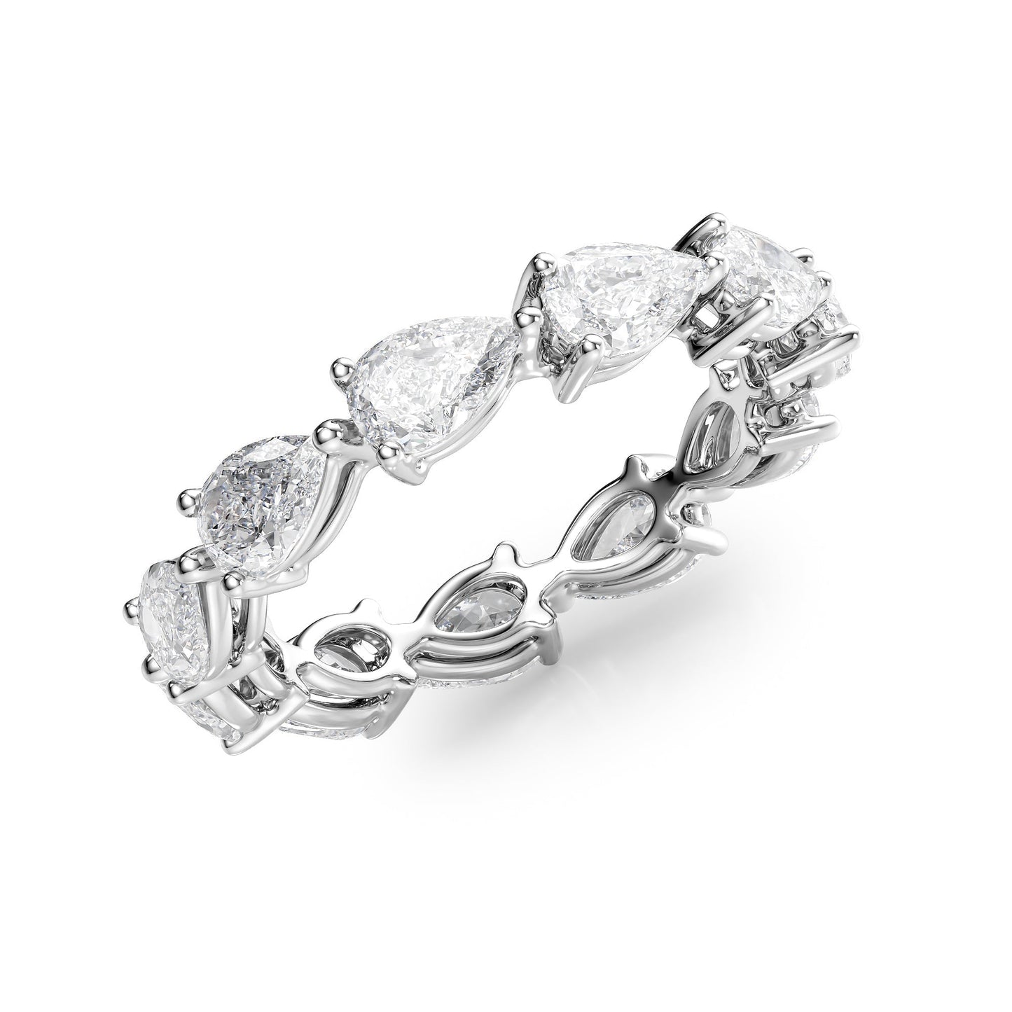 3ct Sophia Pear Cut Moissanite Ring - Silver