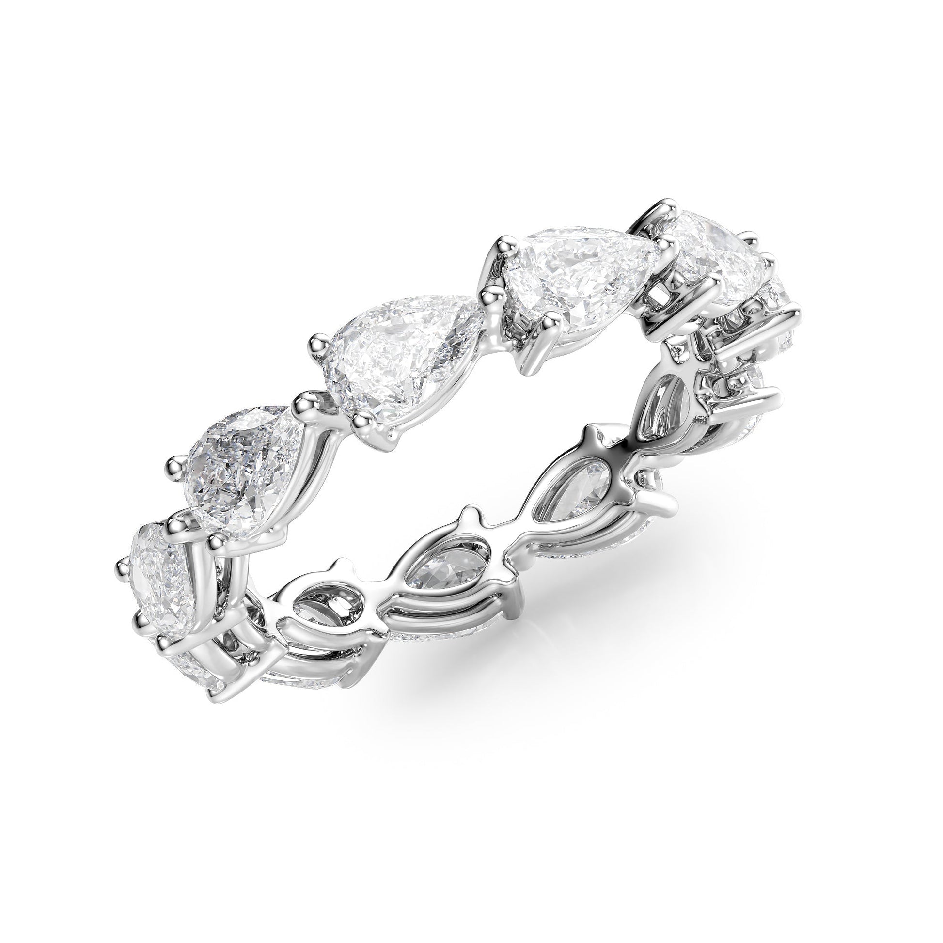 3ct Sophia Pear Cut Moissanite Ring - Silver