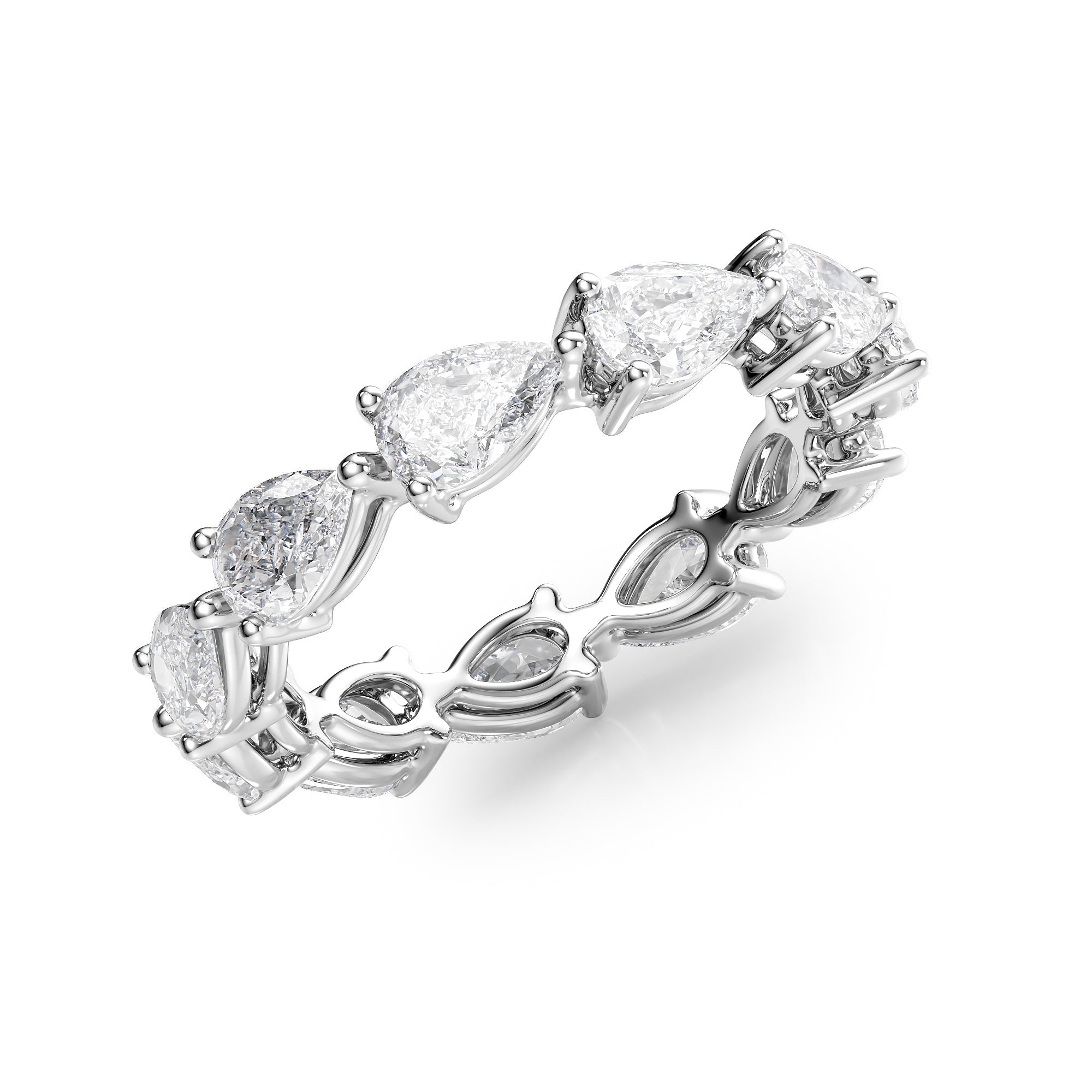 3ct Sophia Pear Cut Moissanite Ring - Silver