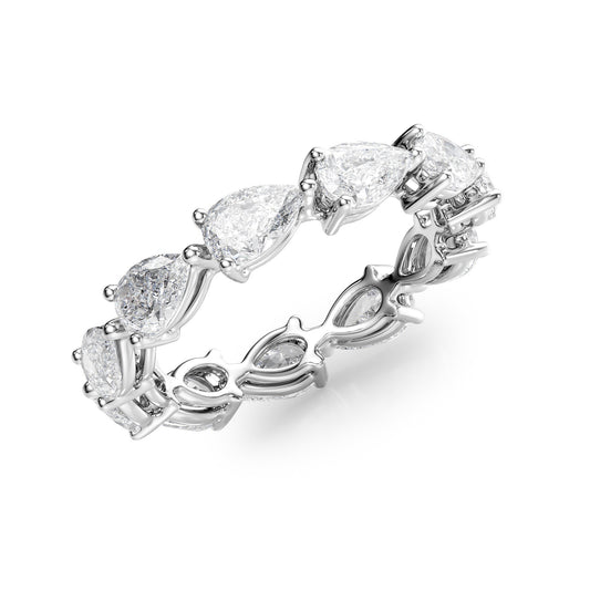 3ct Sophia Pear Cut Moissanite Ring - Silver