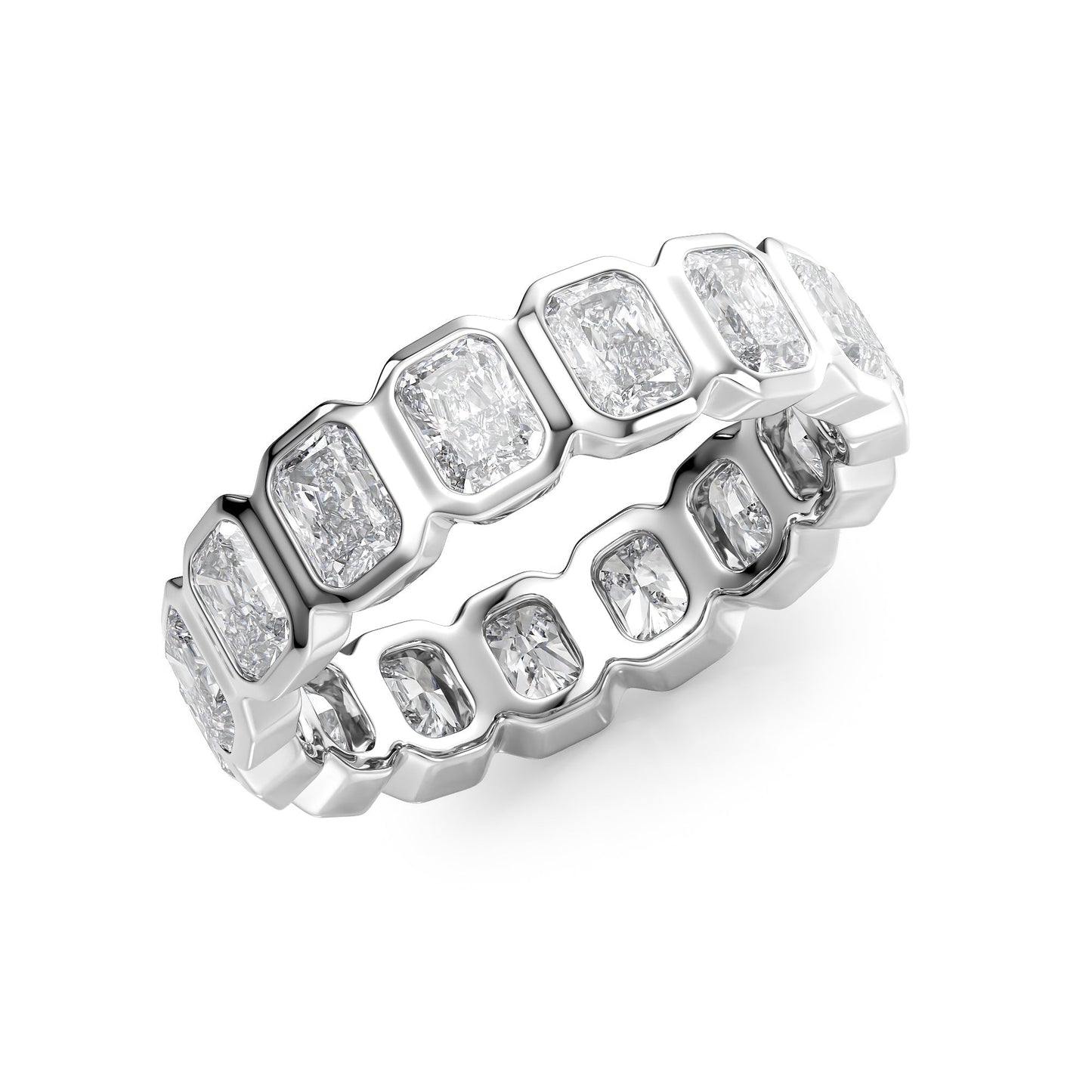 3ct Aglaia Round Cut Moissanite Ring - Silver