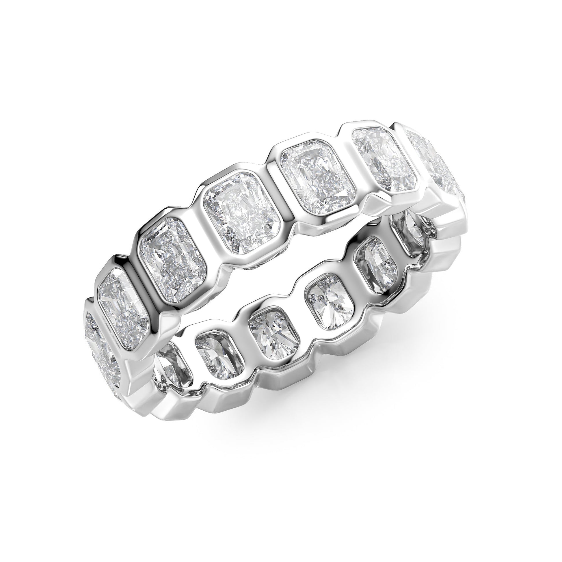 3ct Aglaia Round Cut Moissanite Ring - Silver