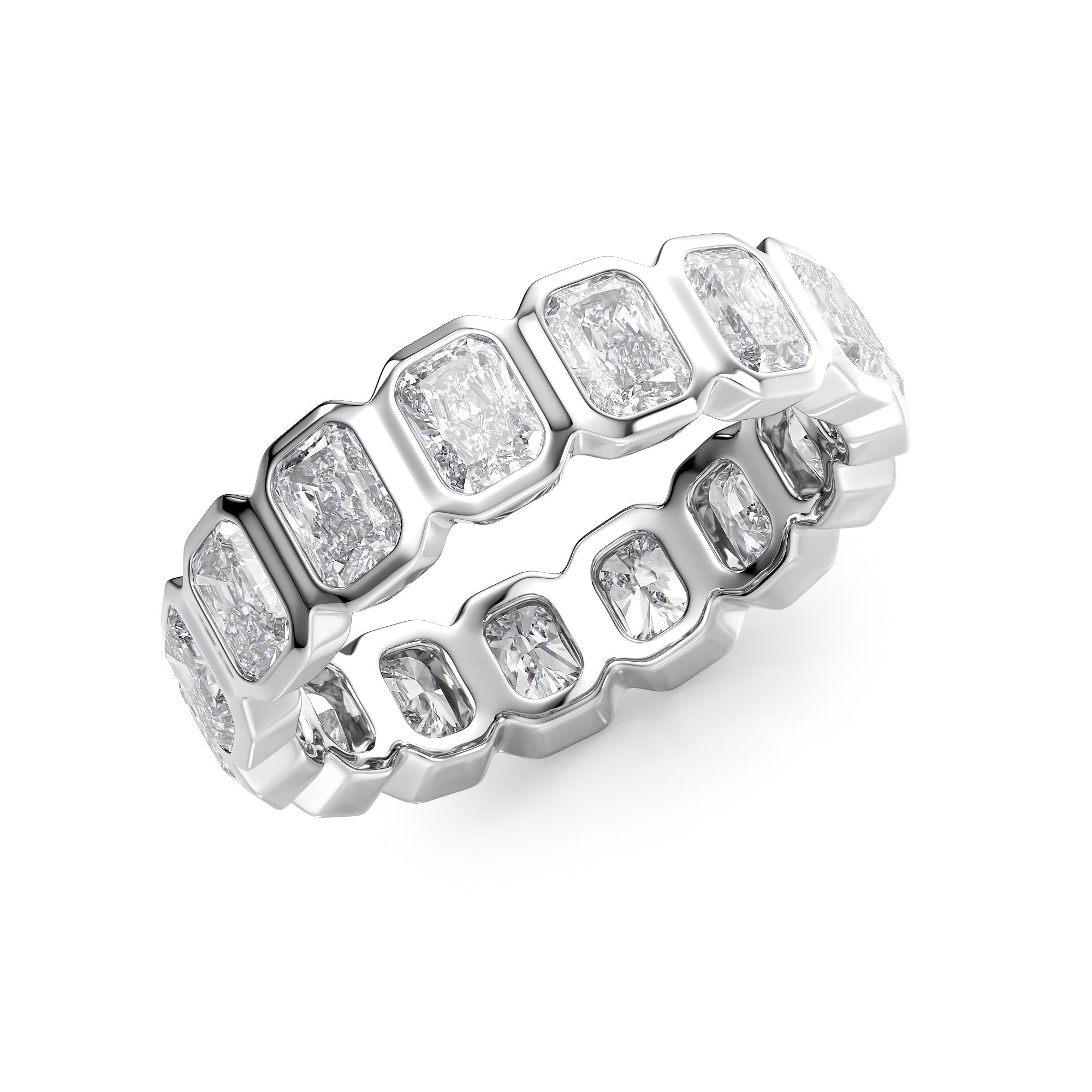 3ct Aglaia Round Cut Moissanite Ring - Silver
