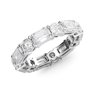 5ct Faida Round Cut Moissanite Ring - Silver