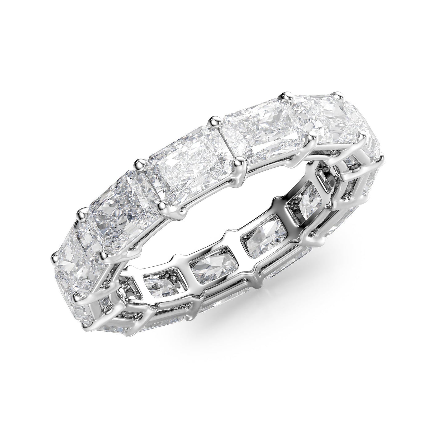 5ct Livinda Radiant Cut Moissanite Ring - Silver