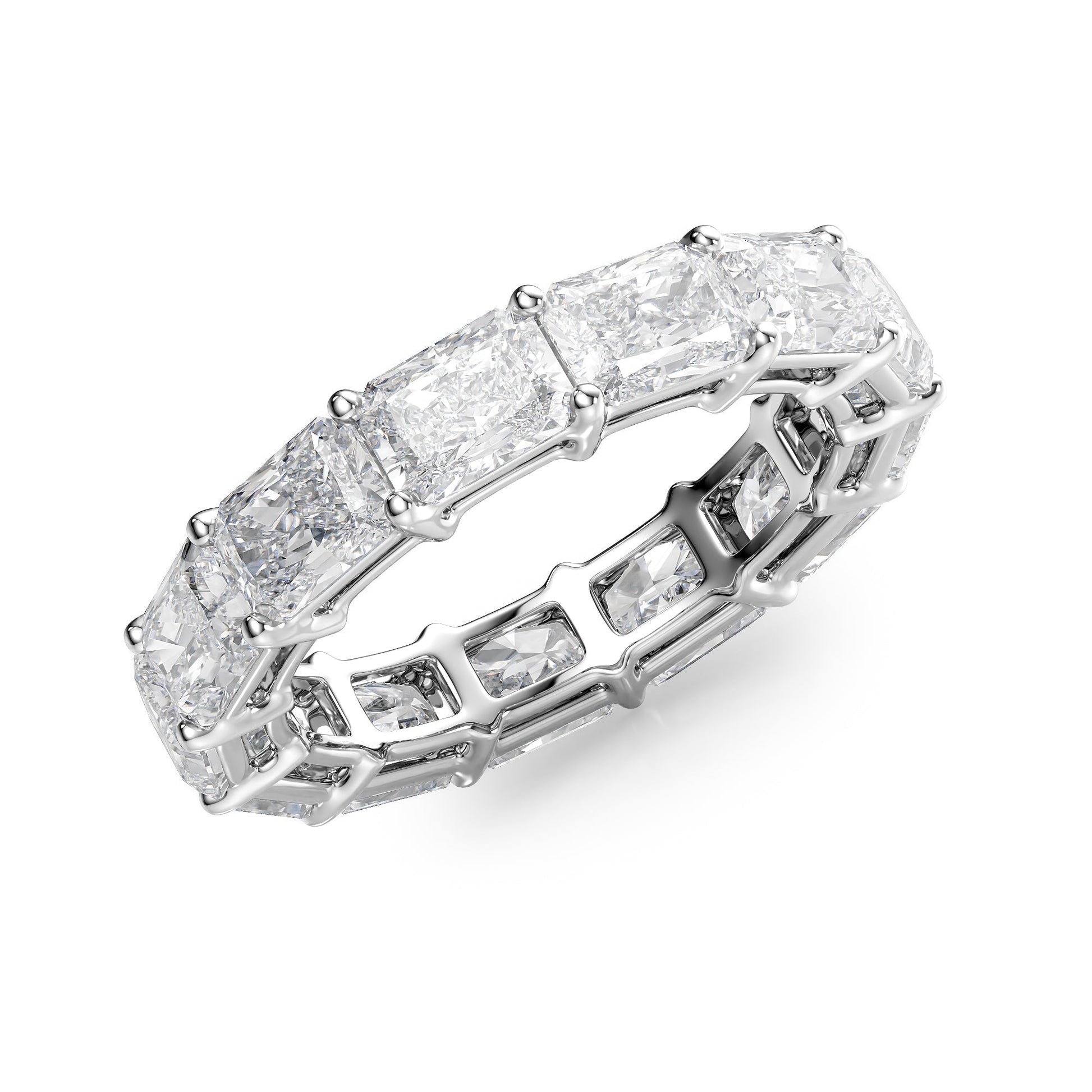 5ct Livinda Radiant Cut Moissanite Ring - Silver