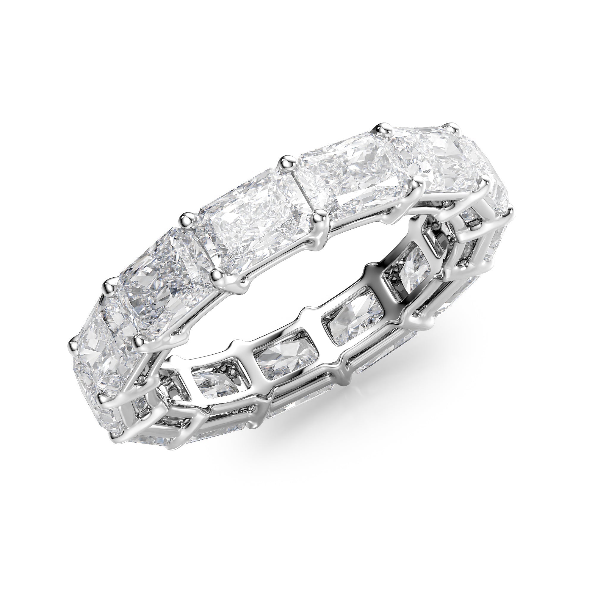 5ct Livinda Radiant Cut Moissanite Ring - Silver