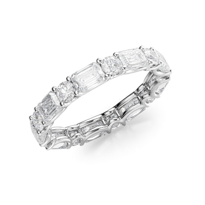 3.5ct Sarisa Round Cut Moissanite Ring - Silver