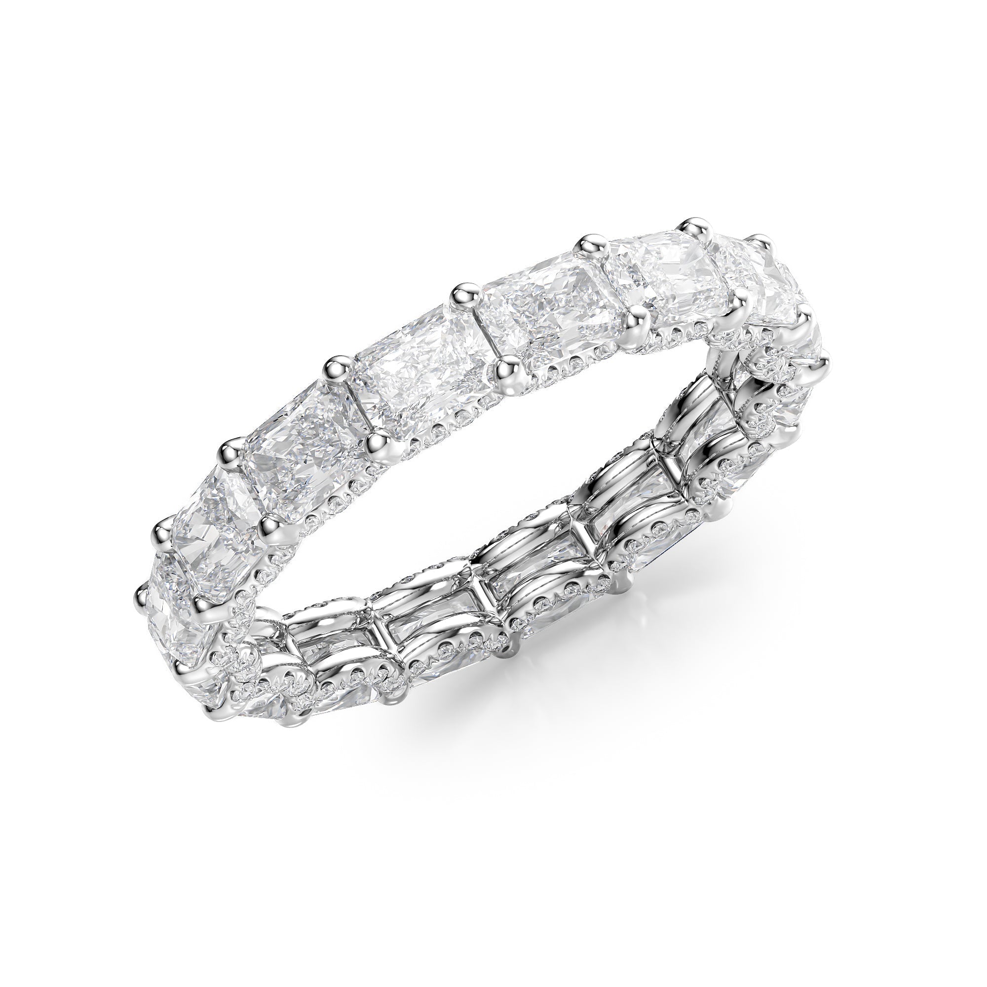 2.3ct Sirona Radiant Cut Moissanite Ring - Silver
