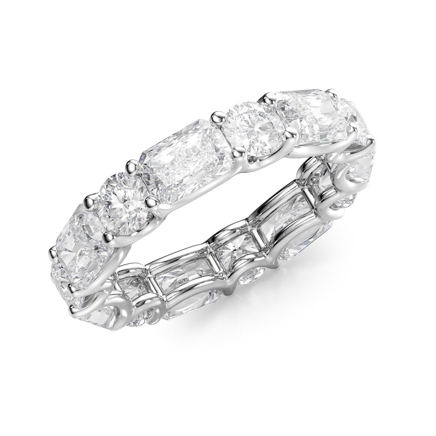 5.7ct Irina Round Cut Moissanite Ring - Silver