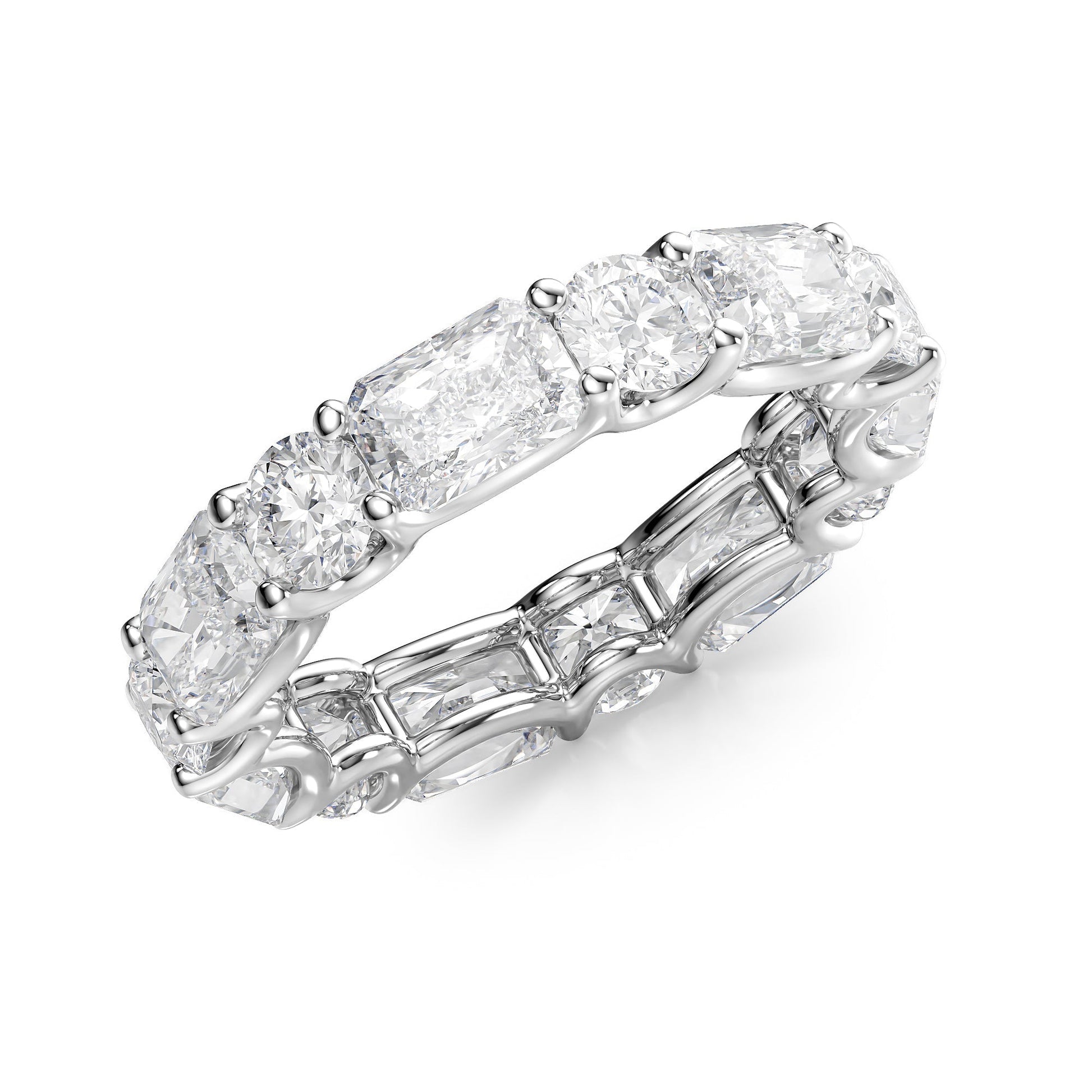 5.7ct Irina Round Cut Moissanite Ring - Silver