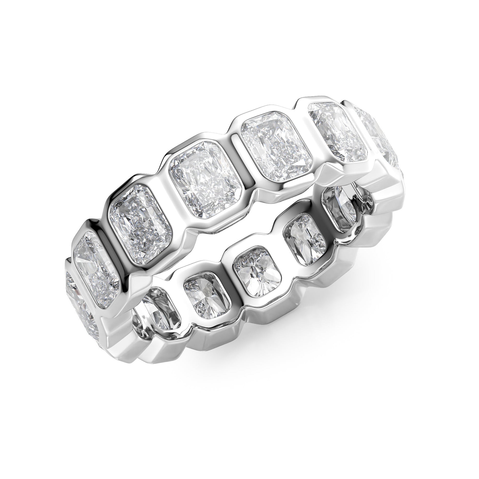 4ct Chastity Round Cut Moissanite Ring - Silver