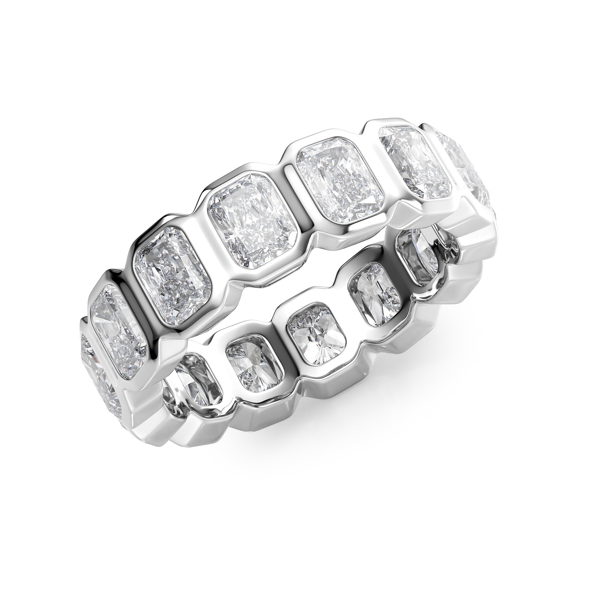 4ct Chastity Round Cut Moissanite Ring - Silver