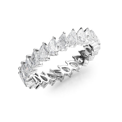 2.5ct Darima Pear Cut Moissanite Ring - Silver