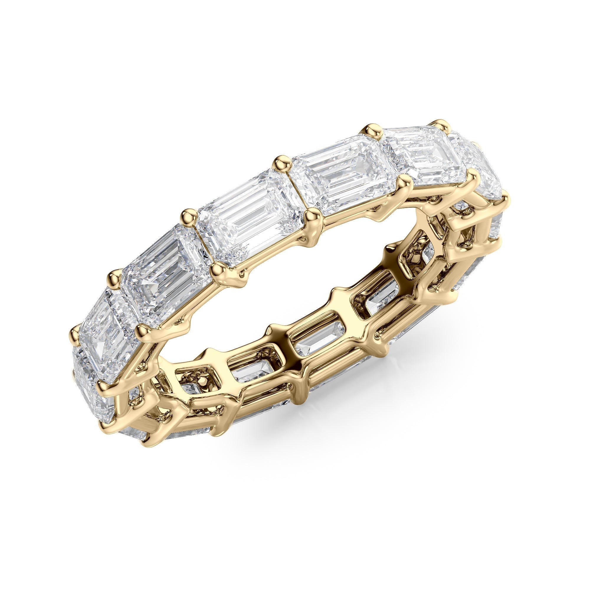 5ct Genara Emerald Cut Moissanite Ring - Gold