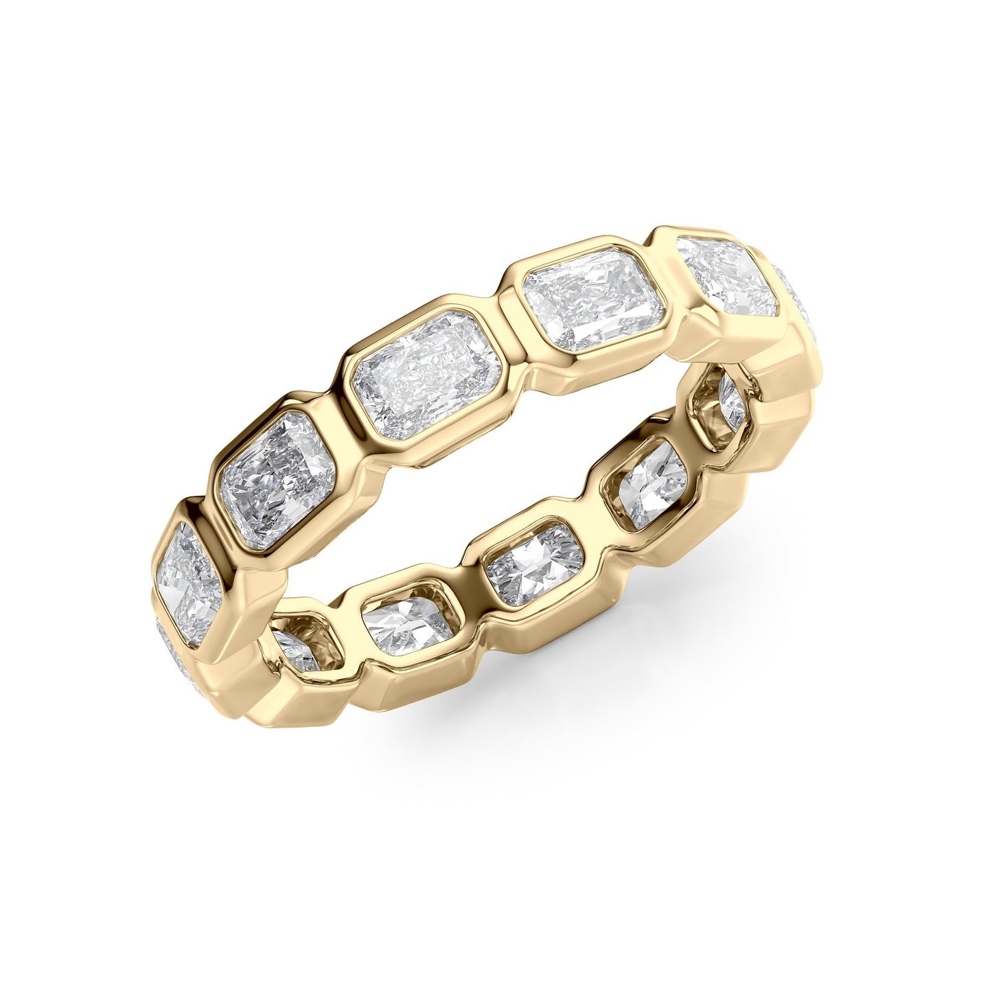 2.5ct Marija Radiant Cut Moissanite Ring - Gold