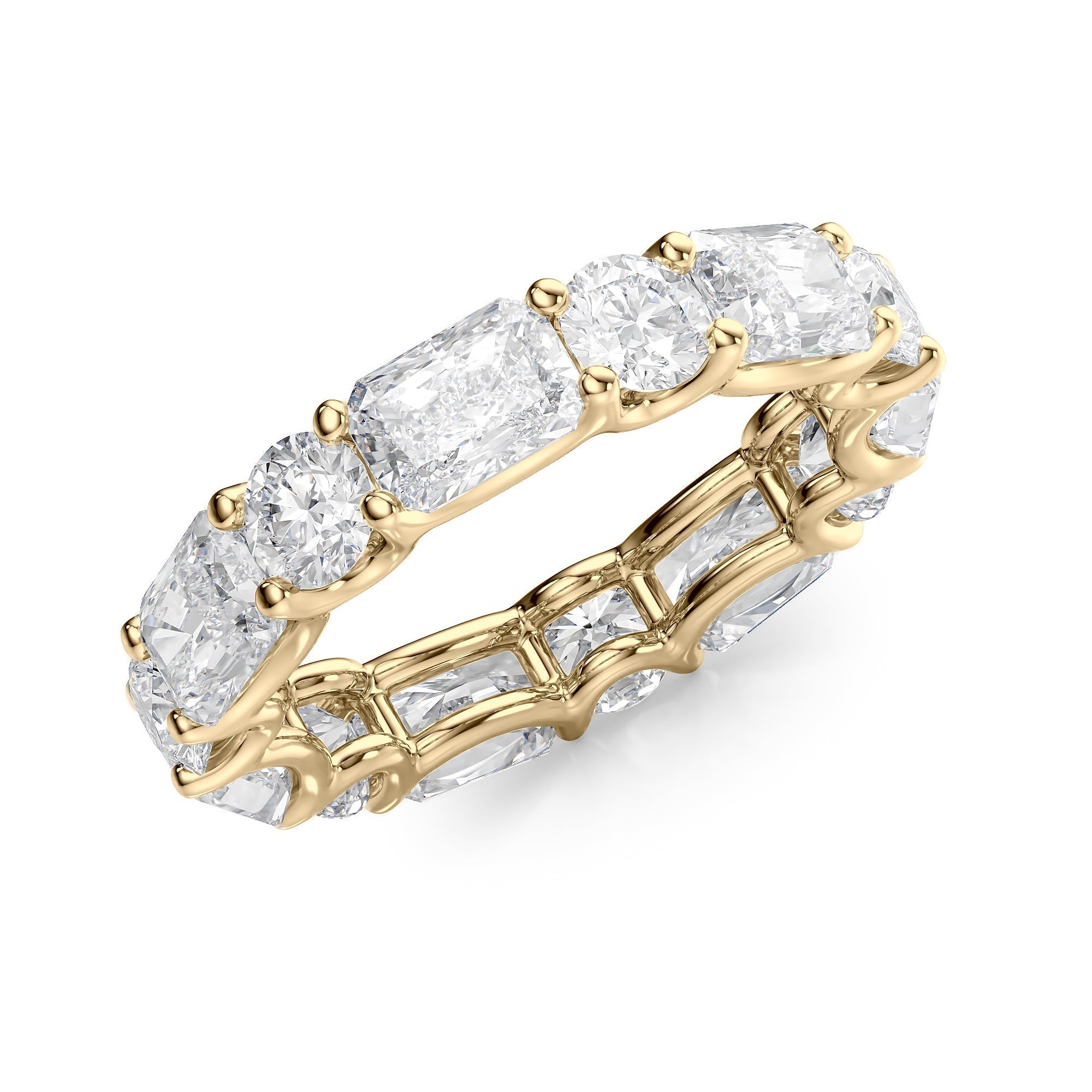 5.7ct Irina Round Cut Moissanite Ring - Gold