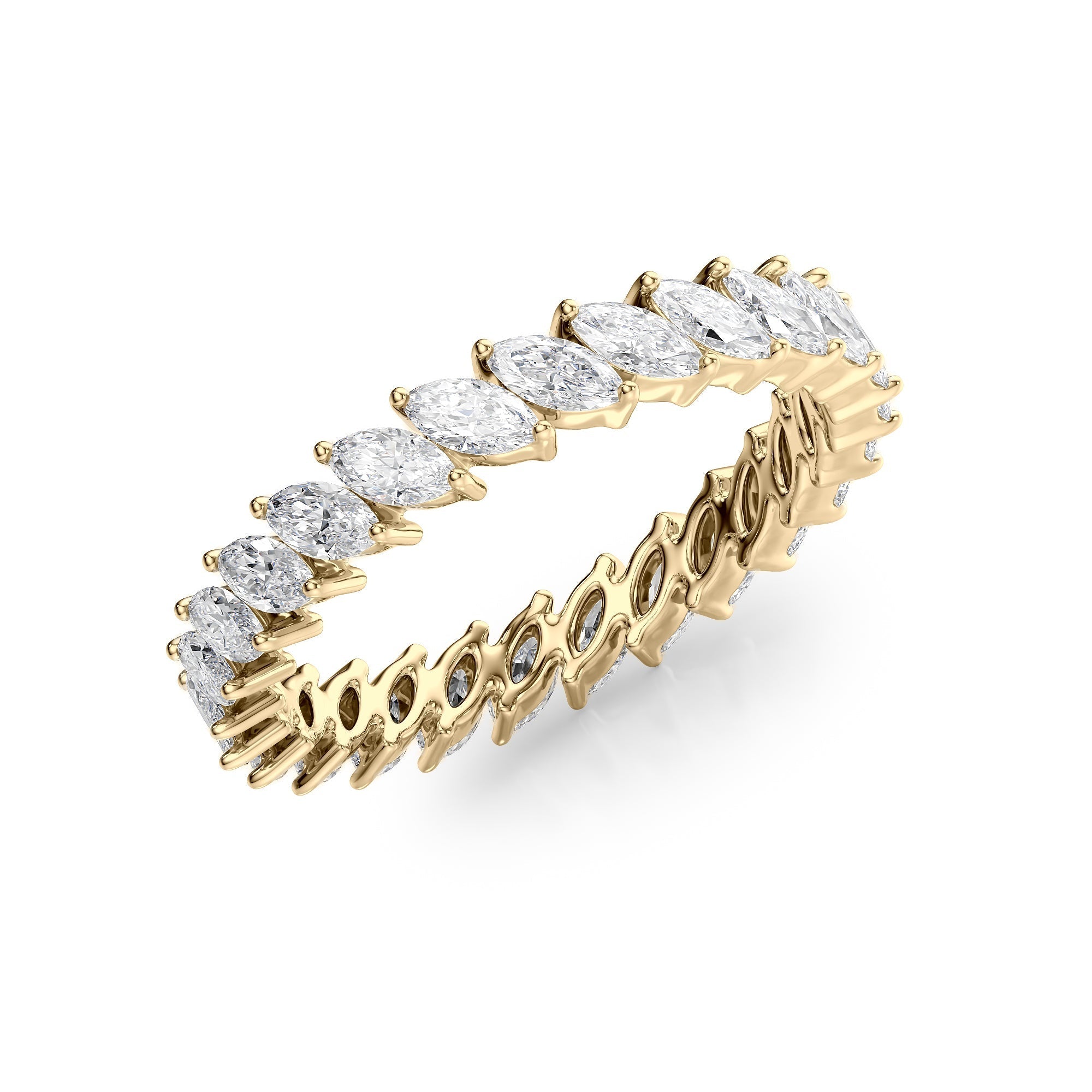1.5ct Palara Marquise Cut Moissanite Ring - Gold