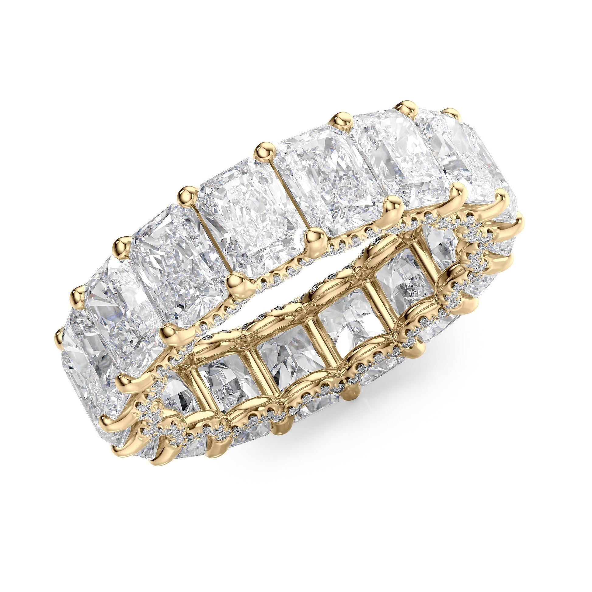 8.3ct Heike Round Cut Moissanite Ring - Gold