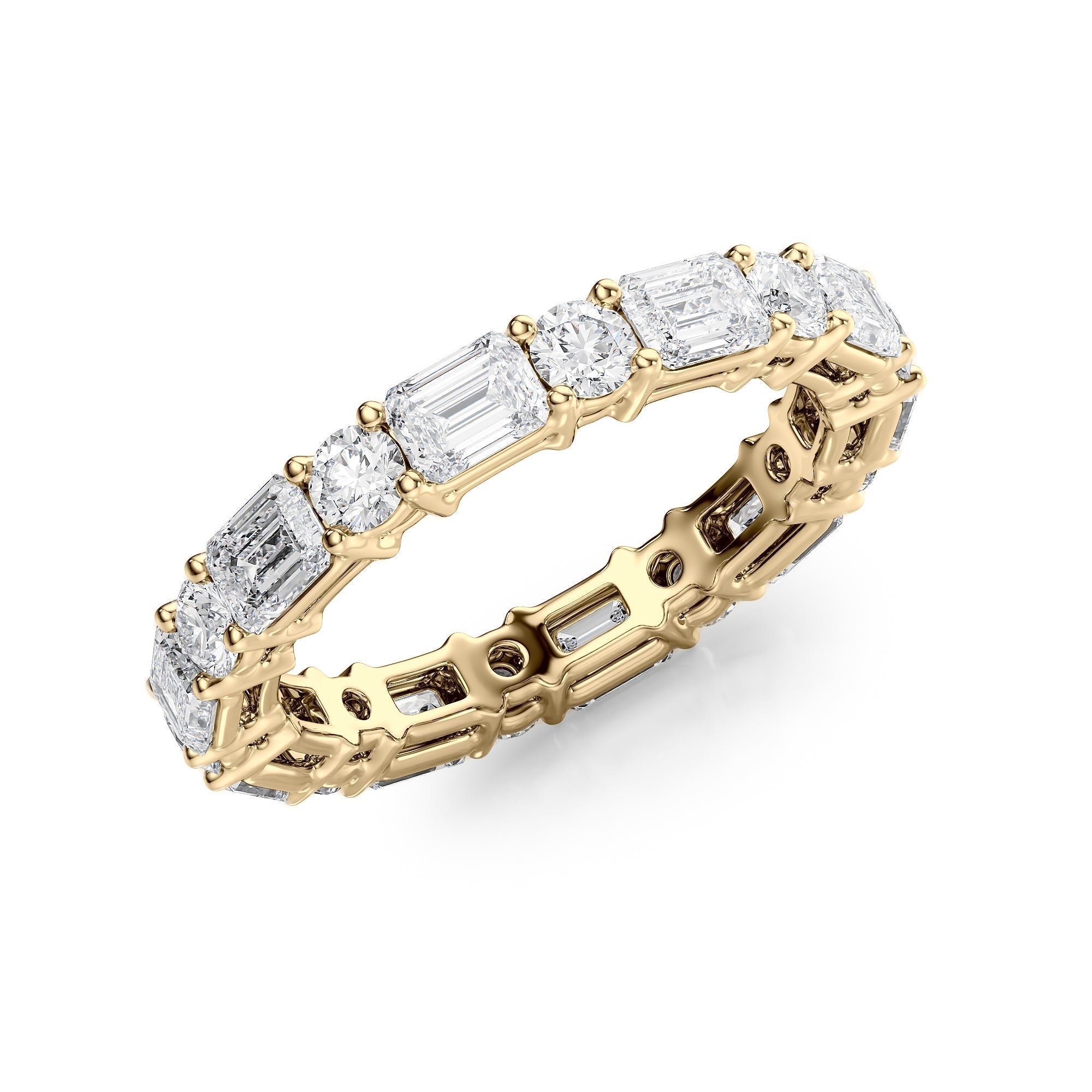 3.3ct Astoria Round Cut Moissanite Ring - Gold