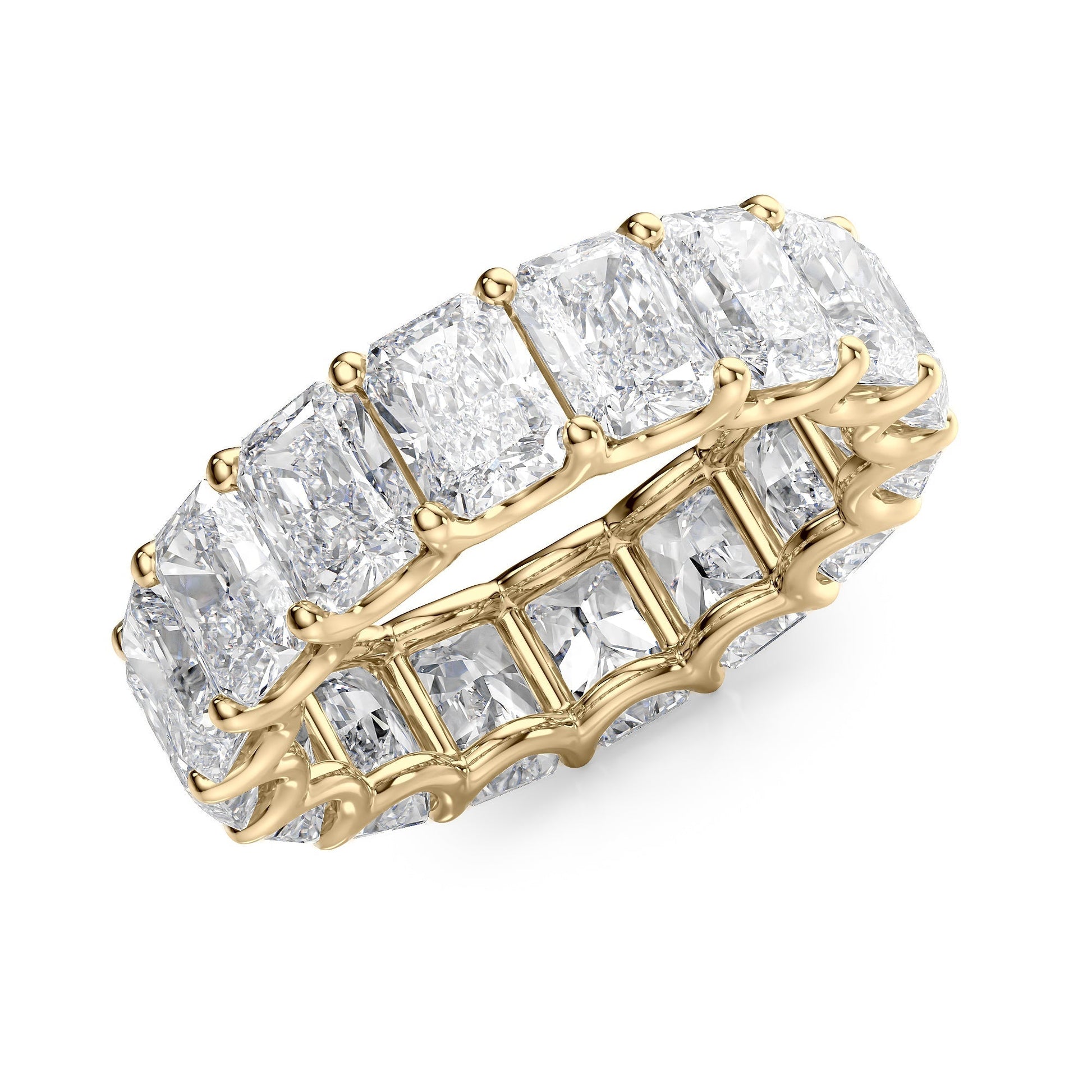 8ct Yara Round Cut Moissanite Ring - Gold