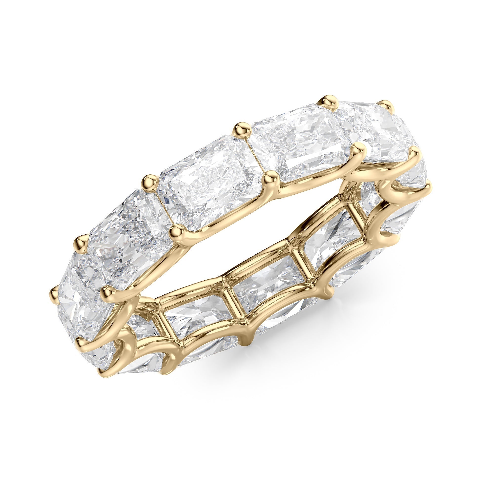 6ct Irisa Radiant Cut Moissanite Ring - Gold