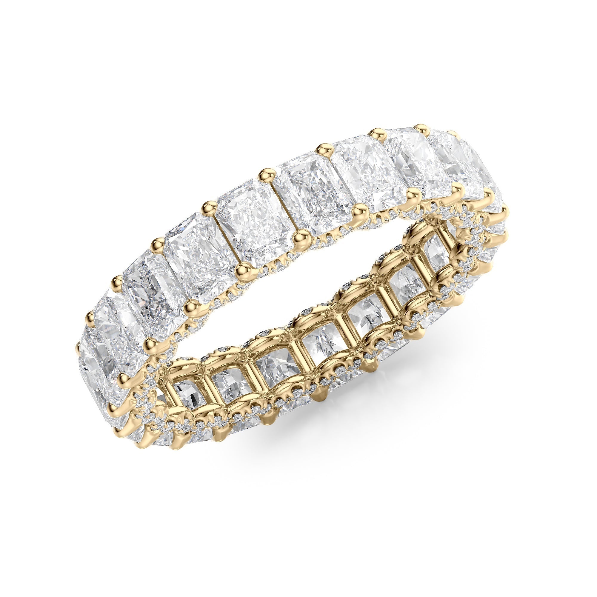 4.3ct Bena Round Cut Moissanite Ring - Gold