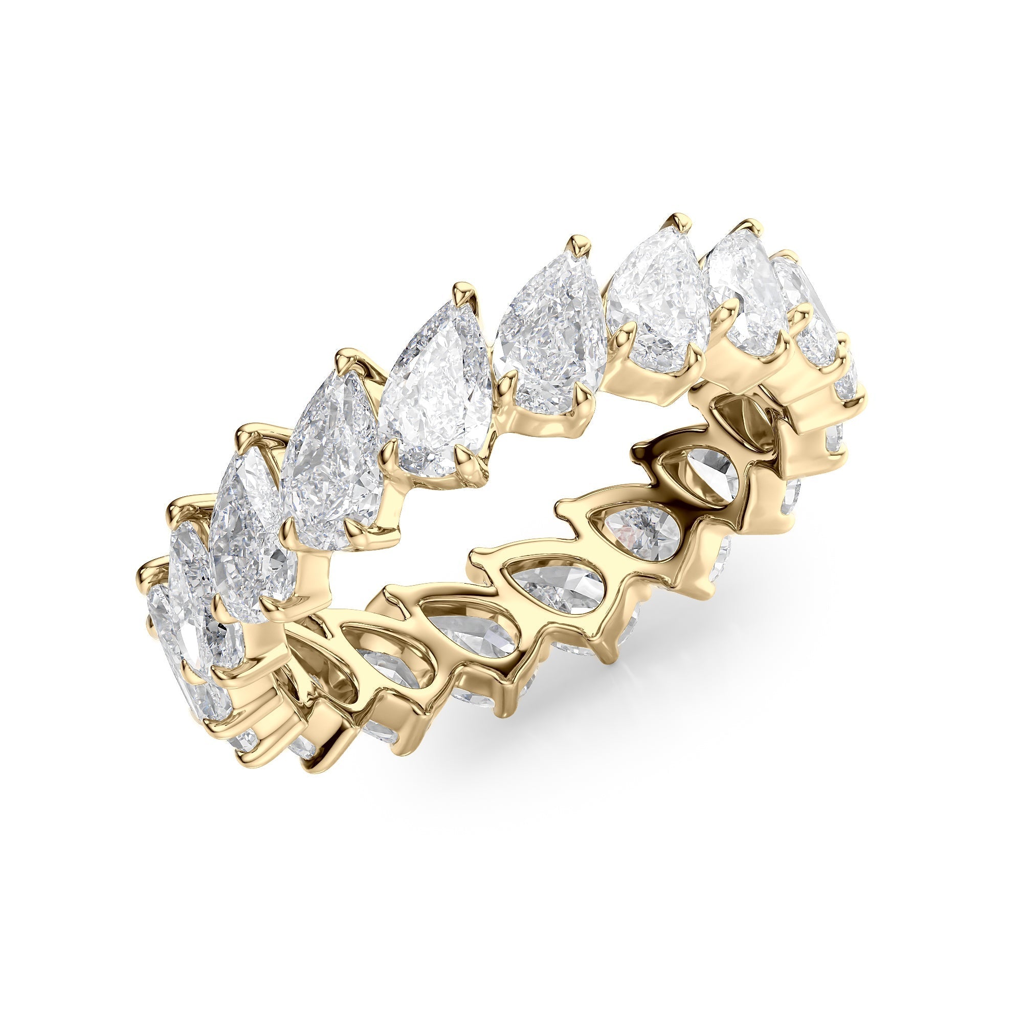 3.5ct Yarela Pear Cut Moissanite Ring - Gold