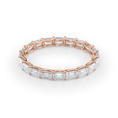 2ct Astraea Emerald Cut Moissanite Ring - Rose Gold