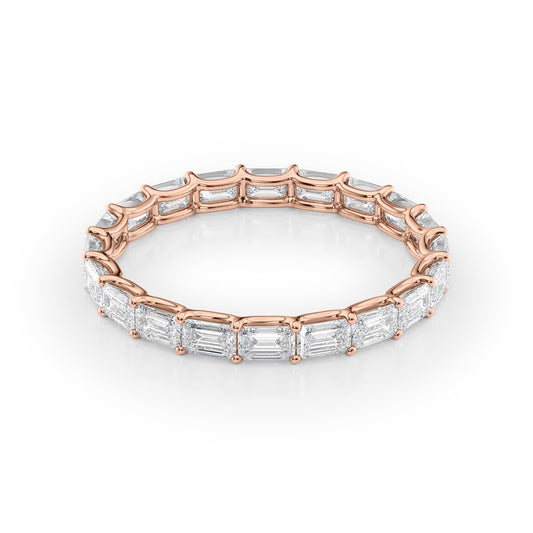 2ct Astraea Emerald Cut Moissanite Ring - Rose Gold