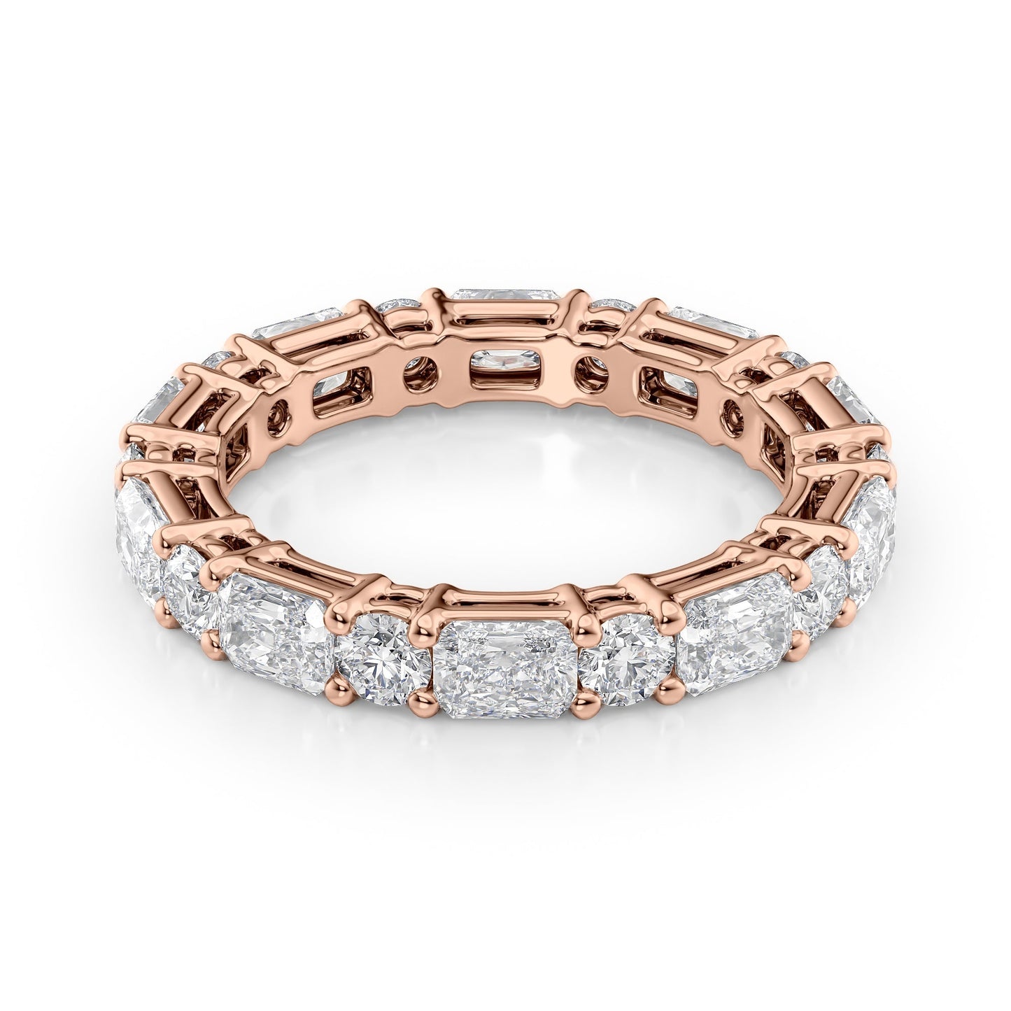 2.8ct Mariana Round Cut Moissanite Ring - Rose Gold