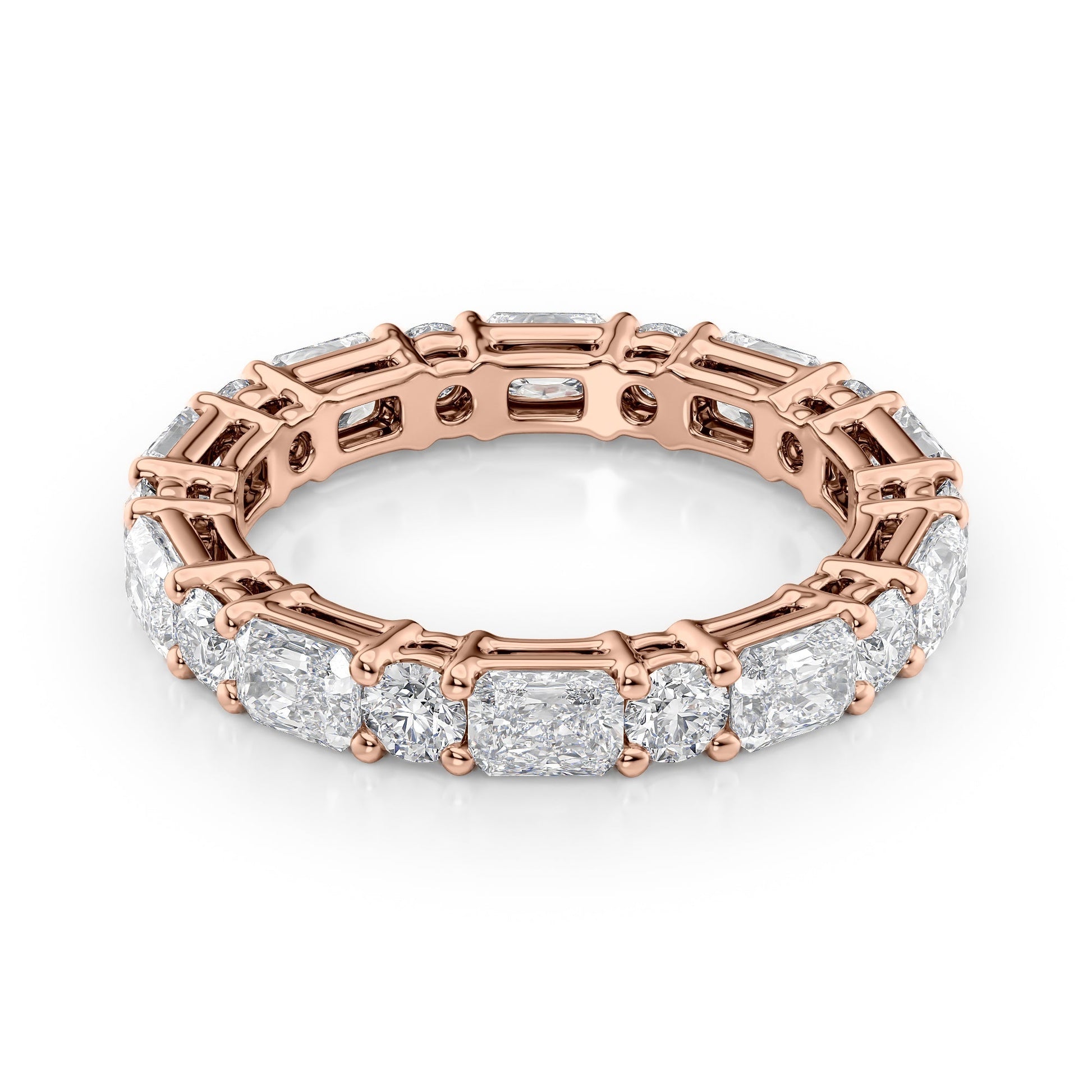 2.8ct Mariana Round Cut Moissanite Ring - Rose Gold
