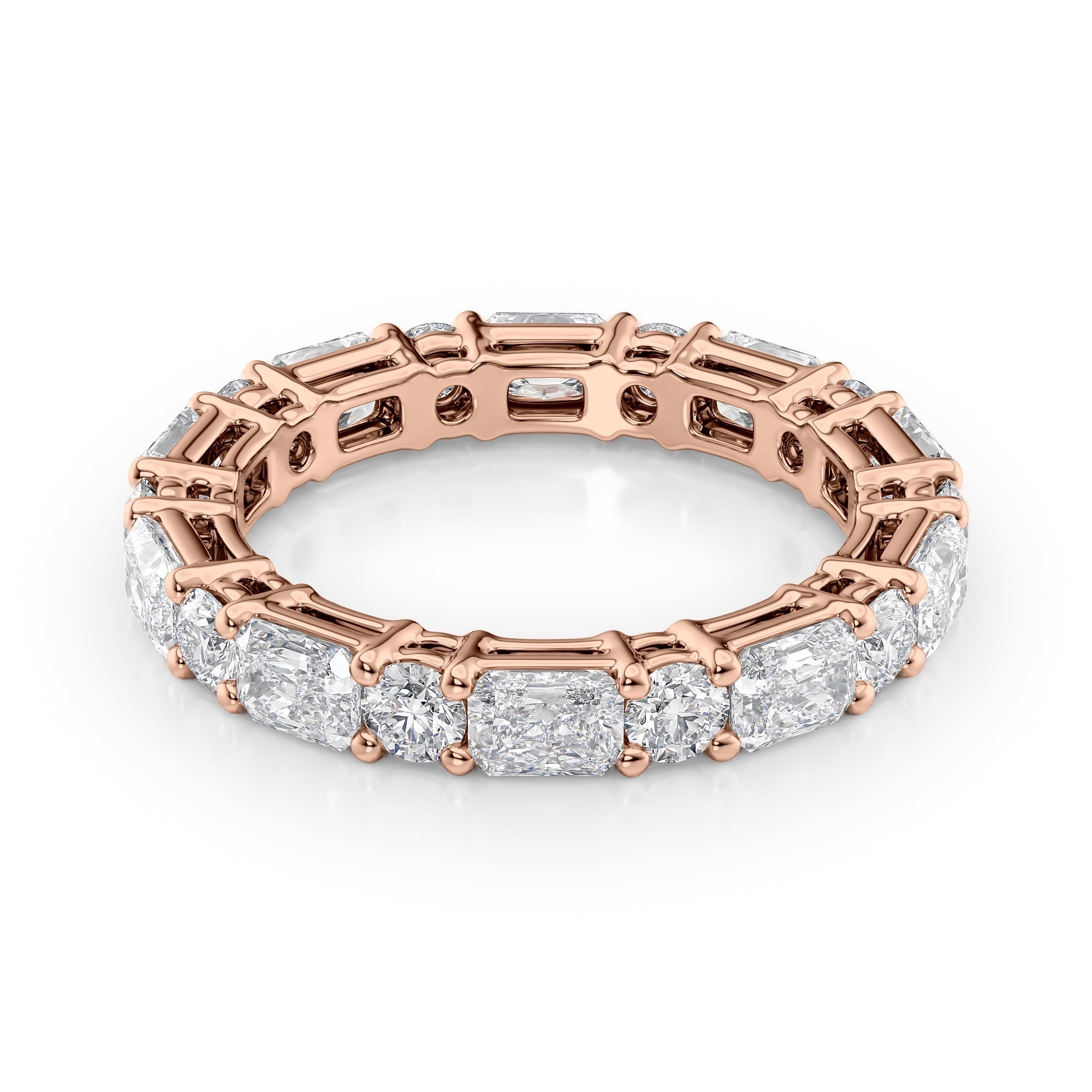 2.8ct Mariana Round Cut Moissanite Ring - Rose Gold