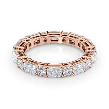 2.8ct Mariana Round Cut Moissanite Ring - Rose Gold