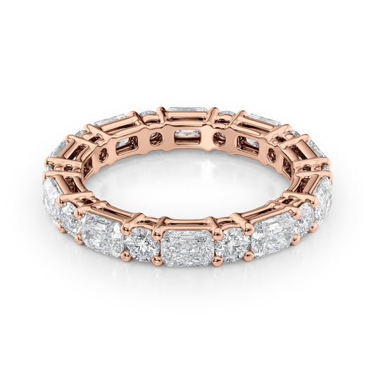 2.8ct Mariana Round Cut Moissanite Ring - Rose Gold